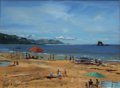 Thurlestone, Red Umbrella by Jennifer Wright